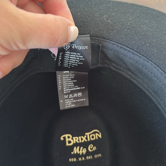 Brixton Stylish Black Fedora Hat - Picture 5 of 6